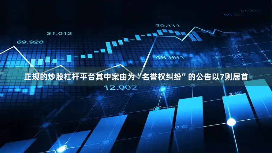 正规的炒股杠杆平台其中案由为“名誉权纠纷”的公告以7则居首